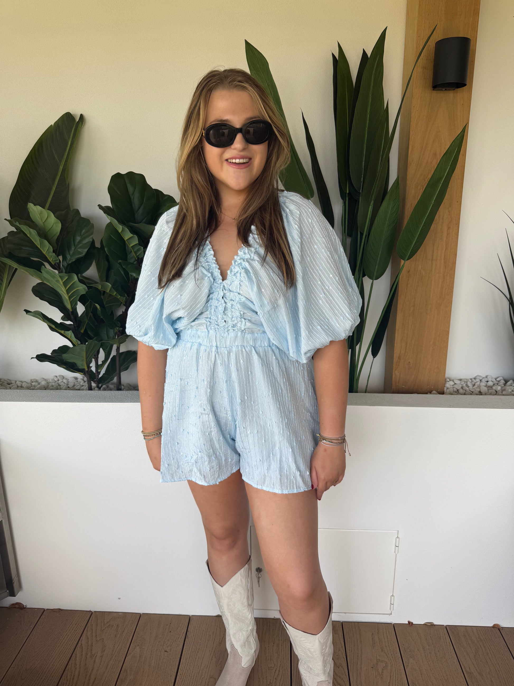 Donna playsuit blauw