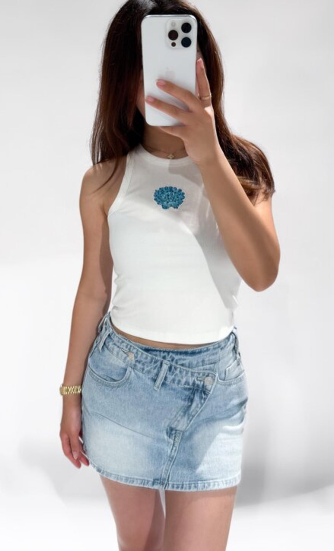 Double button skort