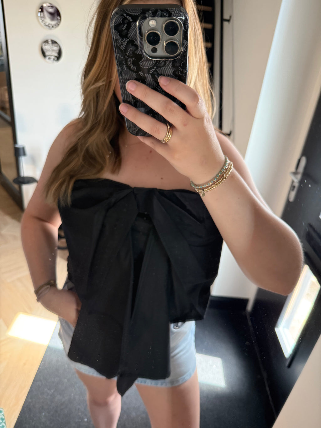 Bow top zwart