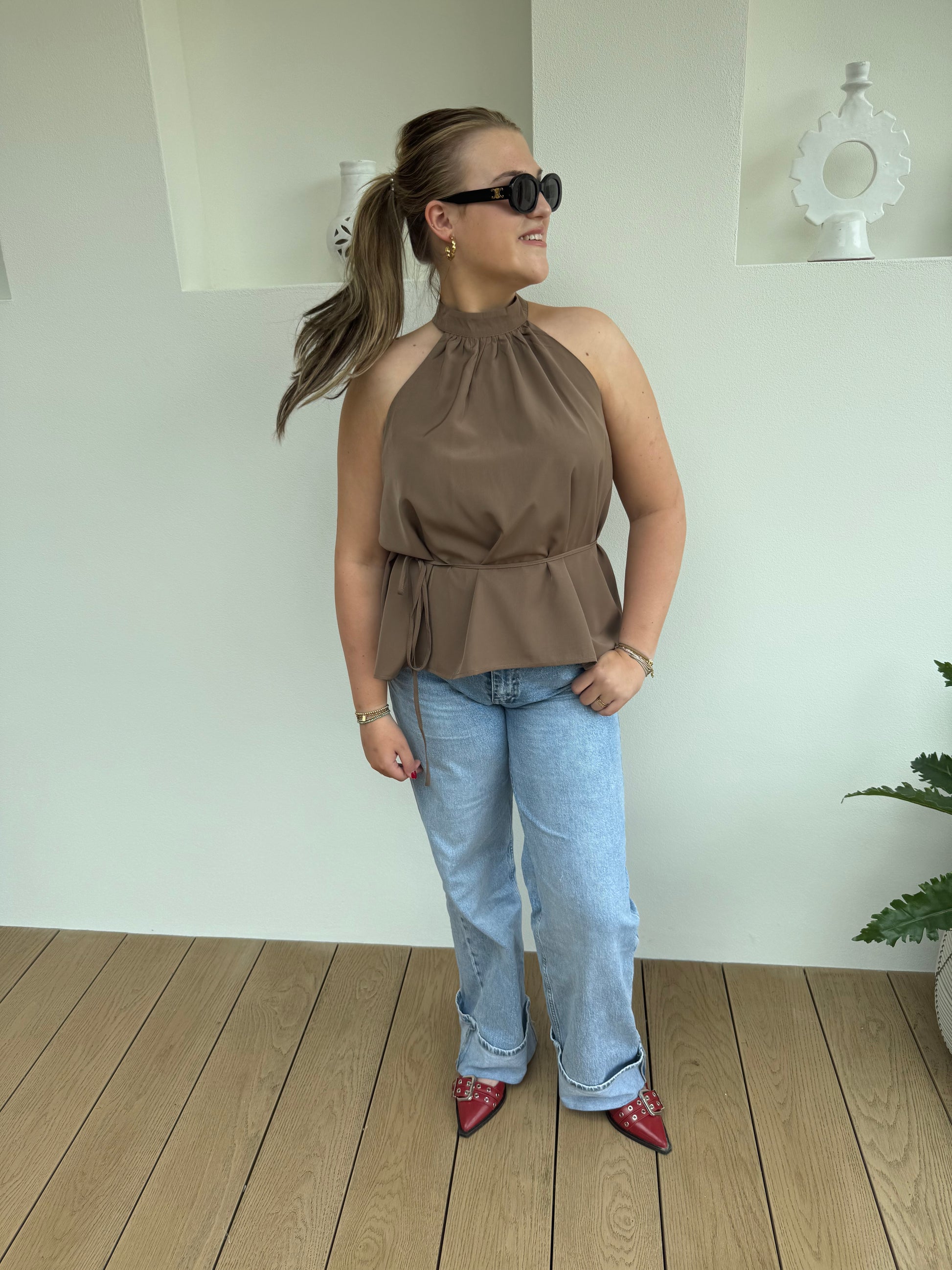 Halter top chic camel