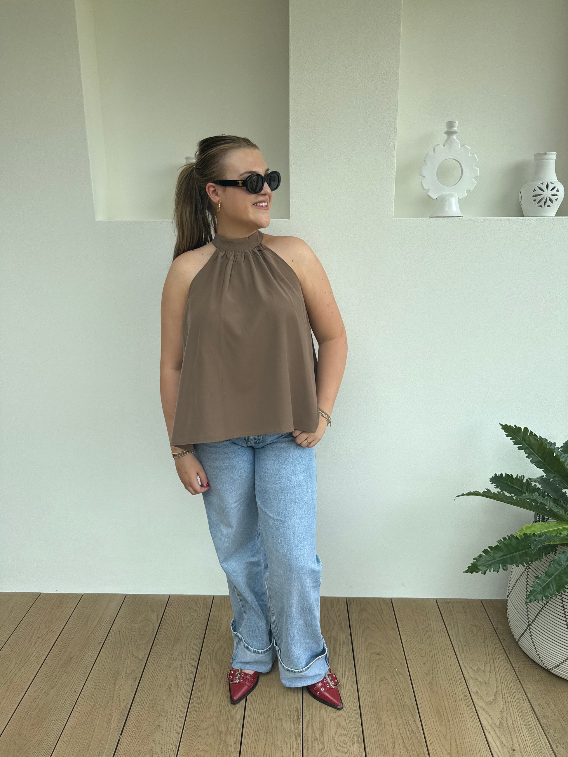 Halter top chic camel