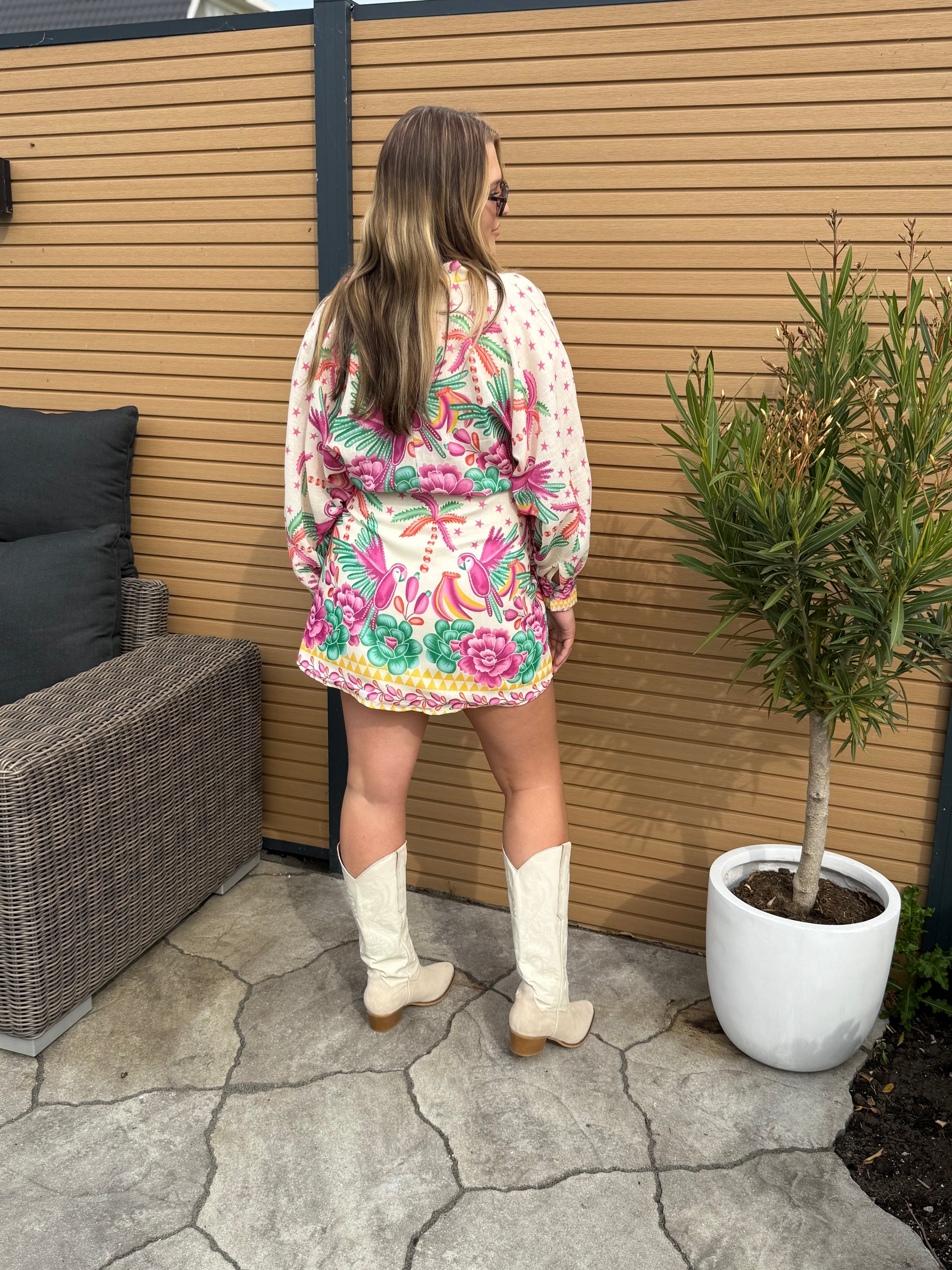 Summer print jurk