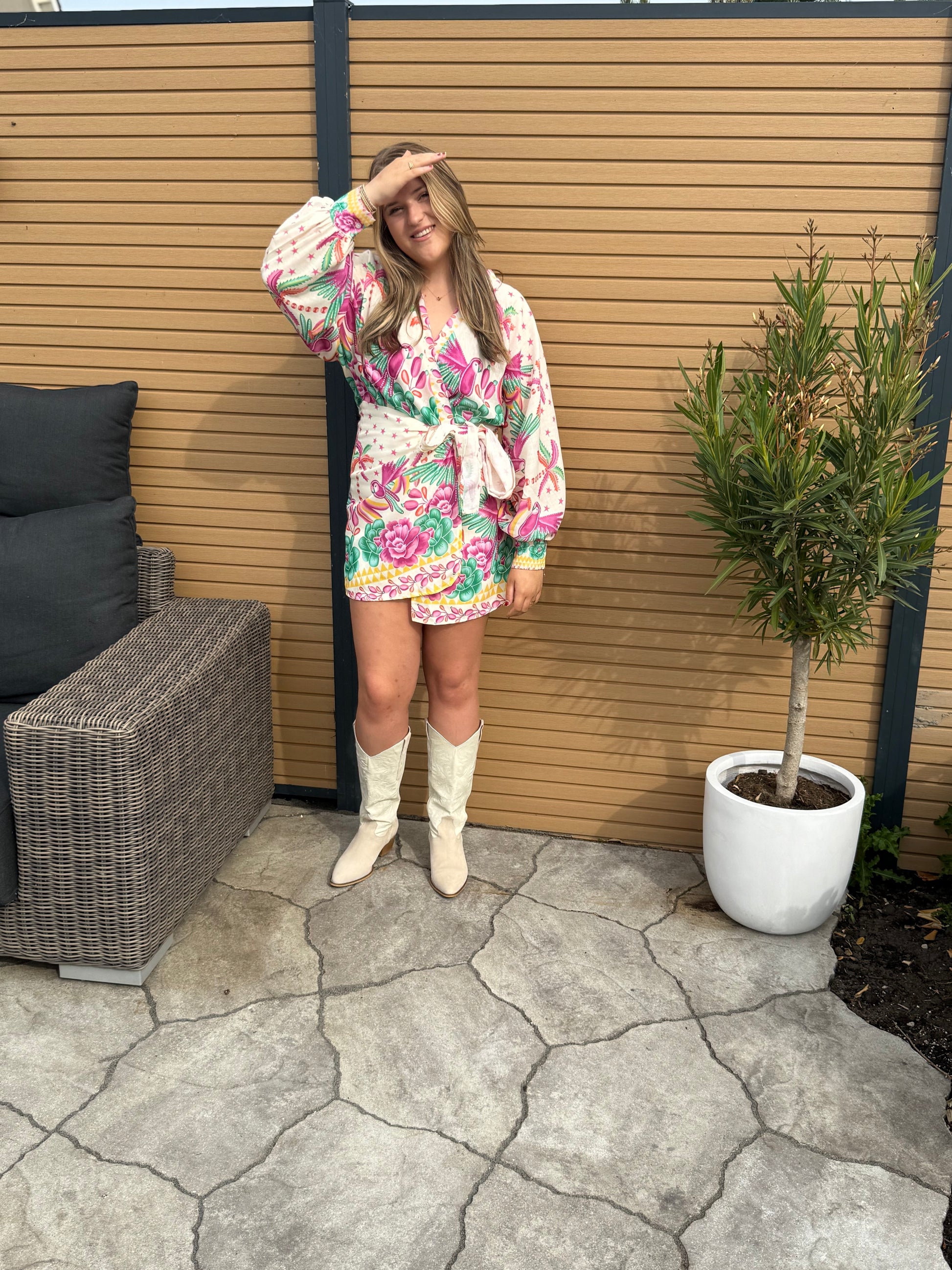 Summer print jurk