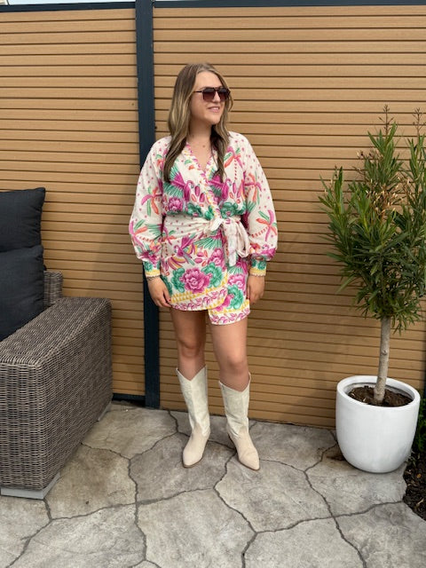 Summer print jurk